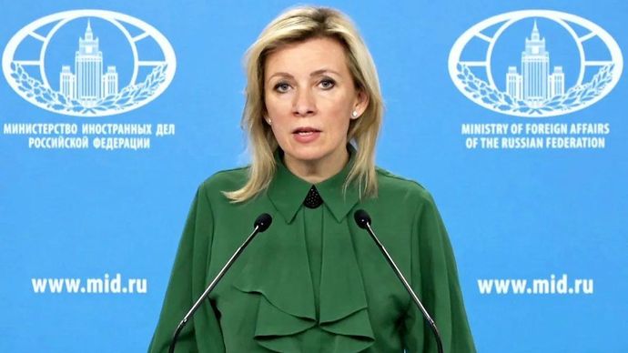 Arsip foto - Tangkapan layar Juru Bicara Kementerian Luar Negeri Rusia Maria Zakharova saat konferensi pers yang disaksikan di Jakarta, Kamis 18 April 2024. ANTARA/Kuntum Riswan/aa.