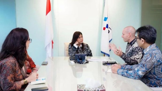 Menteri Komunikasi dan Digital Meutya Hafid menerima kunjungan Director of Public Policy Meta for Southeast &amp; South Asia Rafael Frankel beserta timnya di Kantor Kemkomdigi, Jakarta, pada Kamis 12 Maret 2026. (ANTARA/HO-Kementerian Komunikasi dan Digital)