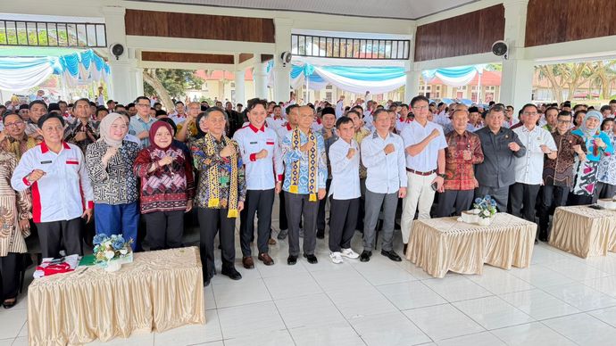 Program Jaga Desa (Jaksa Garda Desa) yang berlangsung di Kabupaten Lampung Selatan pada Jumat (13/3).