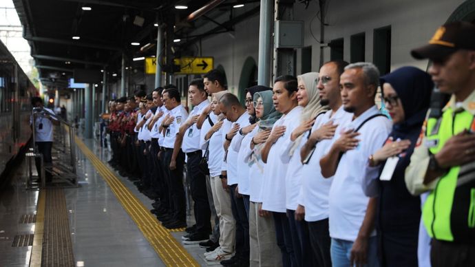 Program Mudik Gratis KAI Diberangkatkan dari Pasar Senen, Angkutan Lebaran Daop 1 Tembus Ratusan Ribu Penumpang