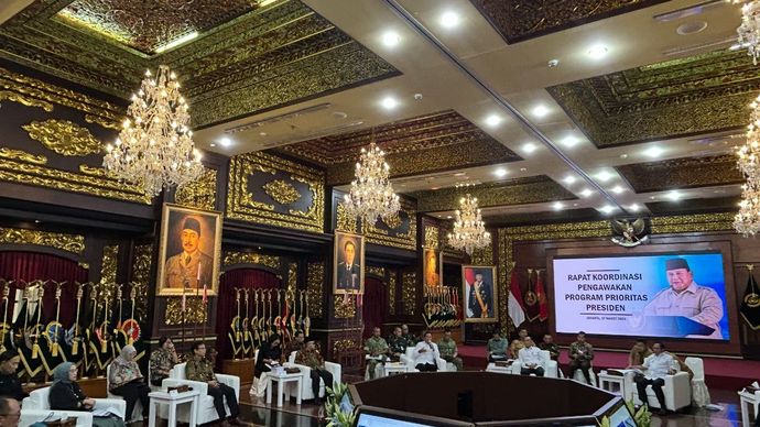 Rakor Pengawakan Program Strategis Presiden di Kementerian Pertahanan