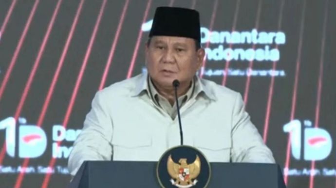 Arsip - Tangkapan layar - Presiden Prabowo Subianto memberikan arahan dalam Tasyakuran HUT Ke-1 Danantara di Wisma Danantara, Jakarta, Rabu 11 Maret 2026. (ANTARA/Sekretariat Presiden)