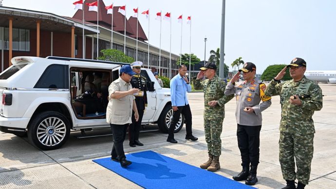 Prabowo Subianto bertolak menuju Medan, Provinsi Sumatra Utara pada Jumat, 20 Maret 2026 guna melakukan kunjungan kerja