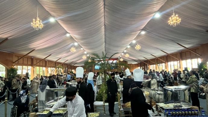 Suasana Open House di Istana Kepresidenan Jakarta