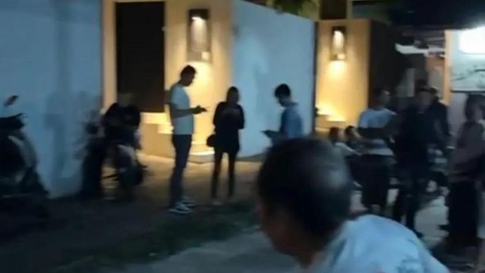 Lokasi penusukan warga negara Belanda di Kuta Utara, Bali. 