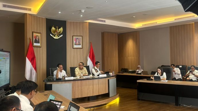 Tito Karnavian dalam konferensi pers di Kompleks Istana Negara