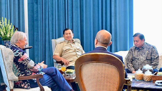 Prabowo Subianto dan Ray Dalio di Istana Kepresidenan