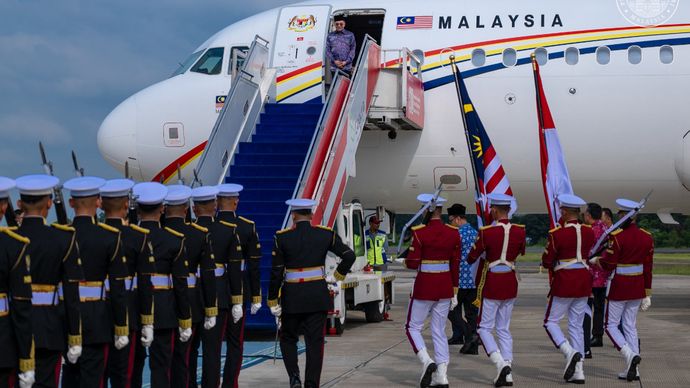 Perdana Menteri Malaysia Anwar Ibrahim tiba di Jakarta