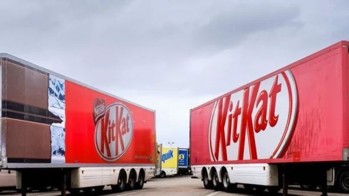 Ilustrasi truk KitKat