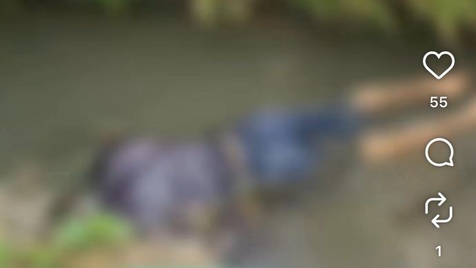 Mayat mengambang di Sungai Cipendeuy, Sukabumi. 