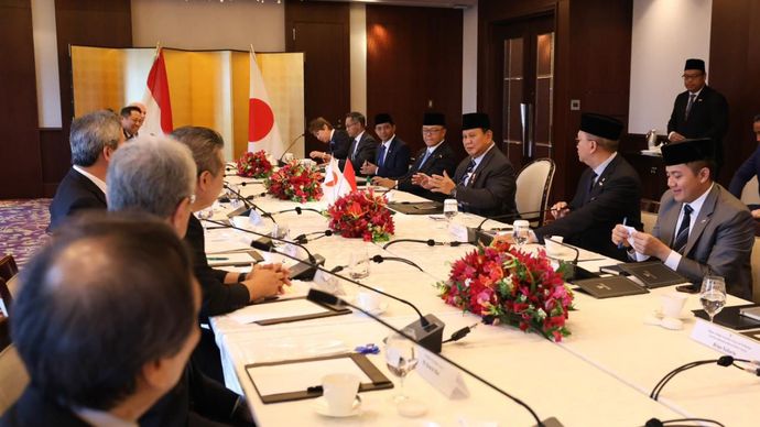 Prabowo Subianto melakukan pertemuan bersama 13 pimpinan perusahaan besar Jepang di Tokyo
