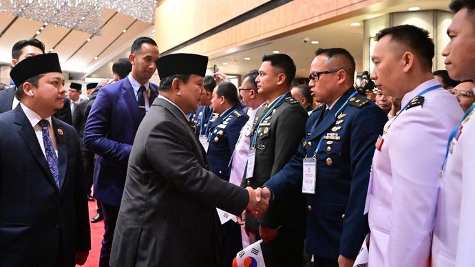 Prabowo Subianto tiba di Seoul Republik Korea
