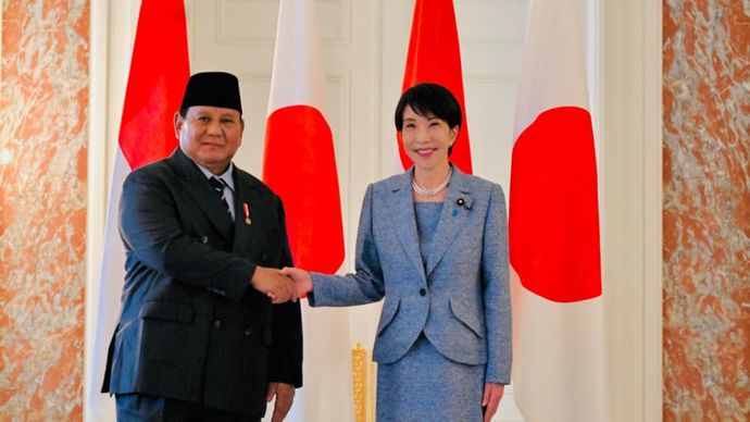 Prabowo Subianto Disambut Upacara Resmi oleh PM Jepang Sanae Takaichi di Istana Akasaka