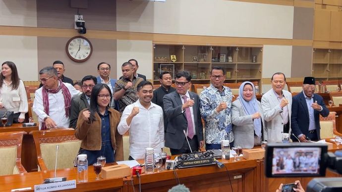 Komisi III DPR RI usai rapat terkait kasus Amsal Sitepu. 