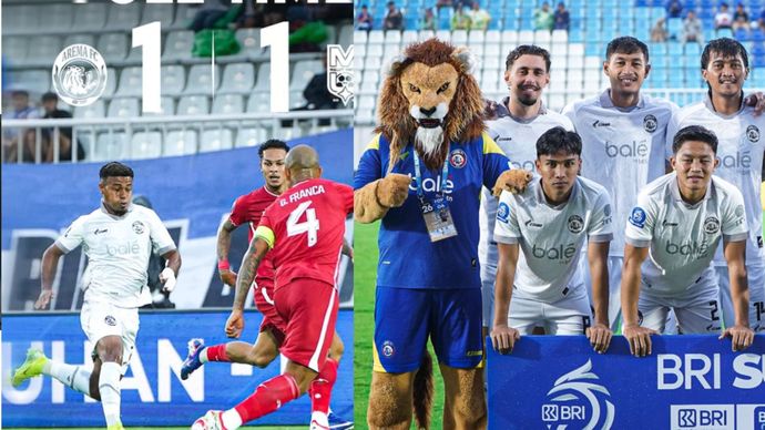 Arema FC ditahan Imbang Malut United 1-1