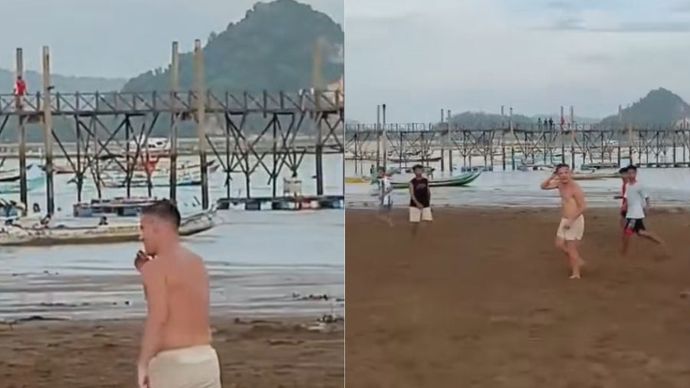 John Herdman Keciduk Main Bola Bareng Warga di Lombok