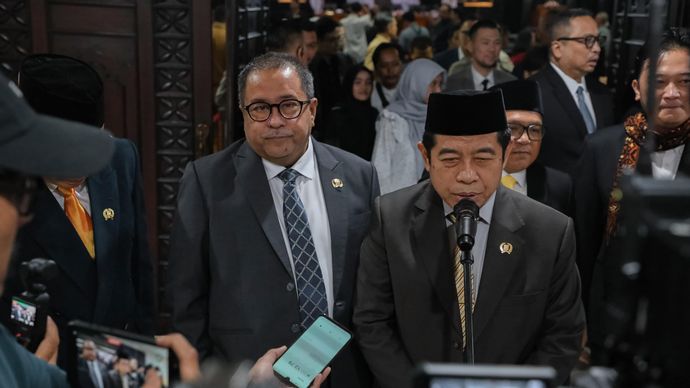 Rano Karno dan Ketua DPRD DKI Jakarta Khoirudin