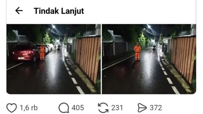 Viral penggunaan kecerdasan buatan (AI) oleh petugas Penanganan Prasarana dan Sarana Umum (PPSU) Pasar Rebo, Jakarta Timur, dalam menanggapi laporan warga melalui aplikasi Jakarta Kini (JAKI). ANTARA/Dokumentasi Pribadi.