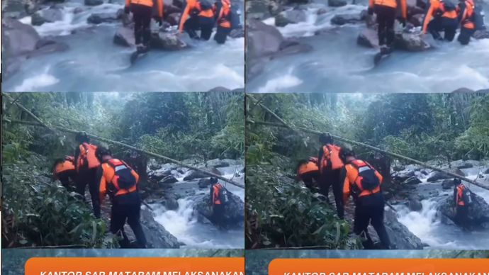 Kantor SAR Mataram melaksanakan operasi pencarian terhadap seorang korban bernama Lisa Pratiwi (25) asal Ampenan, Mataram yang dilaporkan hilang setelah terseret arus sungai di kawasan wisata Air Terjun Tibu ljo, Desa Kekait, Kecamatan Gunung Sari, Kabupaten Lombok Barat, pada Minggu (05/04/2026).