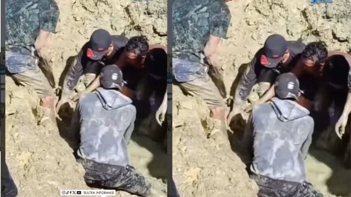 VIDEO: 5 Penambang Emas Tertimbun Longsor di Sultra, 1 Orang Tewas