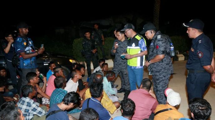 Penghuni Perkampungan Ilegal di Malaysia