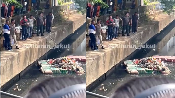 JENAZAH PRIA TANPA IDENTITAS DITEMUKAN DI INSPEKSI KALI SUNTER DEPAN KODAMAR KELAPA GADING !!!