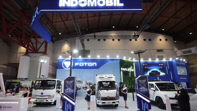 Booth Foton di Hall B2 di GIICOMVEC 2026. (Foto: Dok/Istimewa) 