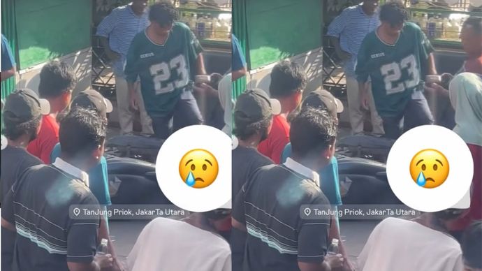 Seorang Driver Ojol dikabarkan tertemper KRL Jurusan Tj Priok - Kota di Perlintasan Kereta Kawasan Kp Bahari, Kelurahan Tanjung Priok, Jakut pada Rabu pagi, 08 April 2026.