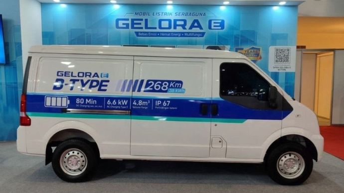 DFSK menghadirkan dua model andalannya, yakni DFSK Gelora E dan DFSK Super Cab di GIICOMVEC 2026. (Foto: Dok/Istimewa)