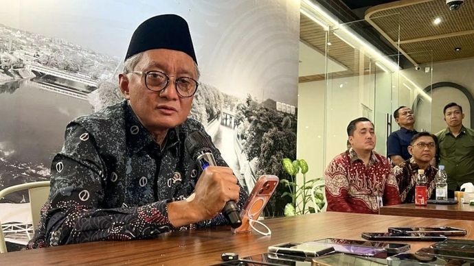Menteri Pekerjaan Umum (PU) Dody Hanggodo dalam jumpa pers di Jakarta, Jumat (10/4/2026). ANTARA/Harianto