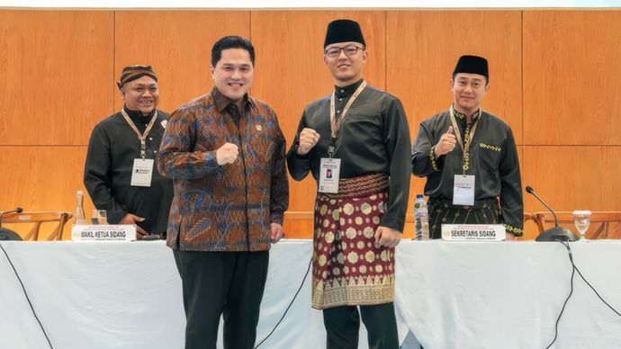 Menlu Sugiono dan Menpora Erick
