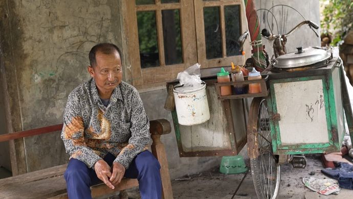 Penjual cilok, Muhammad Fauzan. 