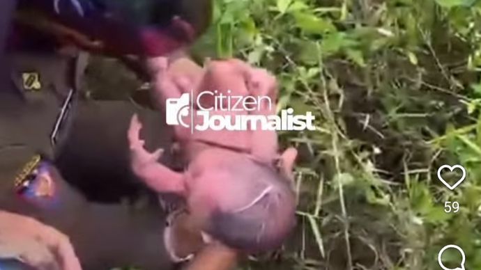 Bayi ditemukan di semak-semak di Kabupaten Empat Lawang, Sumatra Selatan. 