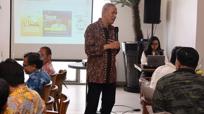 Ketua Dewan Komisioner Lembaga Penjamin Simpanan Anggito Abimanyu mengundang puluhan Pemimpin Redaksi dan para tokoh senior media nasional. 