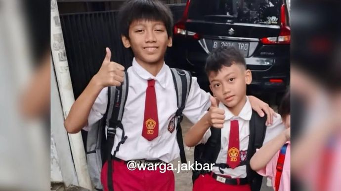 Kedua anak yang hilang di Jakarta Barat. 