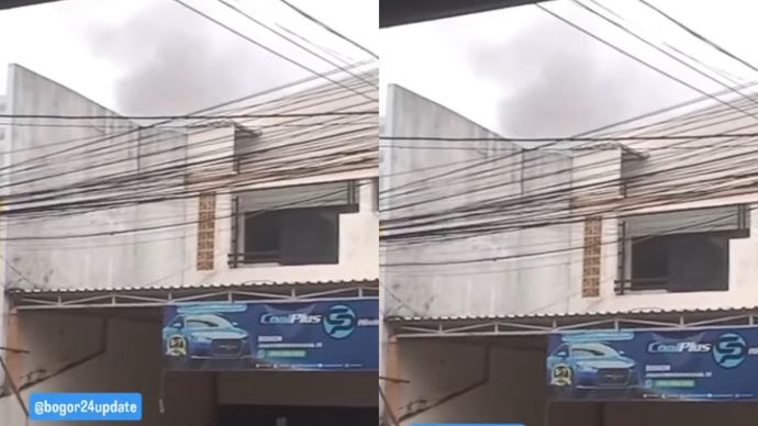 Terjadi kebakaran di sebuah ruko di Jalan Durian Raya, Bantar Kemang, Bogor Timur, Jumat 17 April 2026 pagi.