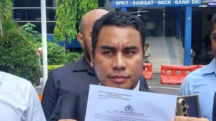 Perwakilan APAM sekaligus pelapor Paman Nurlette saat ditemui di SPKT Polda Metro Jaya, Senin 20 April 2026. ANTARA/Ilham Kausar