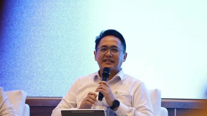 Direktur Jenderal Riset dan Pengembangan (Dirjen Risbang) Kemdiktisaintek Fauzan Adziman pada Penandatanganan Kontrak Program Pendanaan Riset di Jakarta, Senin (20/4/2026). ANTARA/HO-Kemdiktisaintek