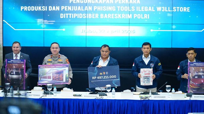 Direktorat Tindak Pidana Siber Bareskrim Polri gagalkan penjualan perangkat phising. 