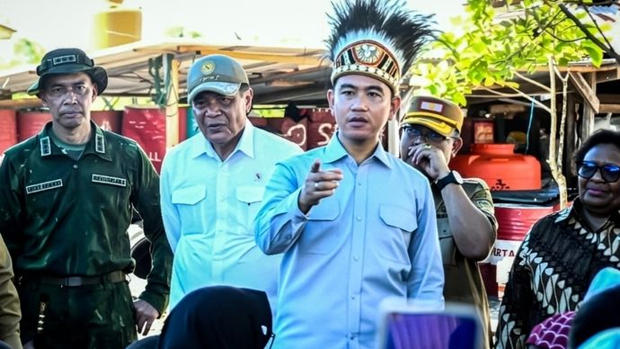 Wakil Presiden Gibran Rakabuming Raka saat kunjungan ke Kabupaten Yahukimo. 