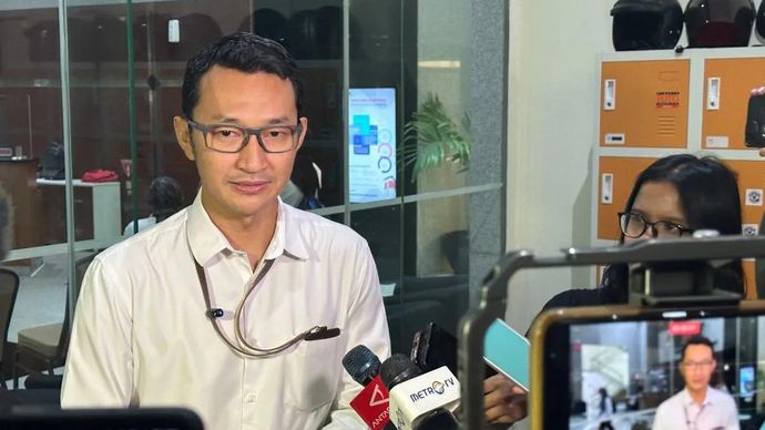 Juru Bicara Komisi Pemberantasan Korupsi Budi Prasetyo memberikan keterangan di Gedung Merah Putih KPK, Jakarta, Rabu (15/4/2026). ANTARA/Rio Feisal