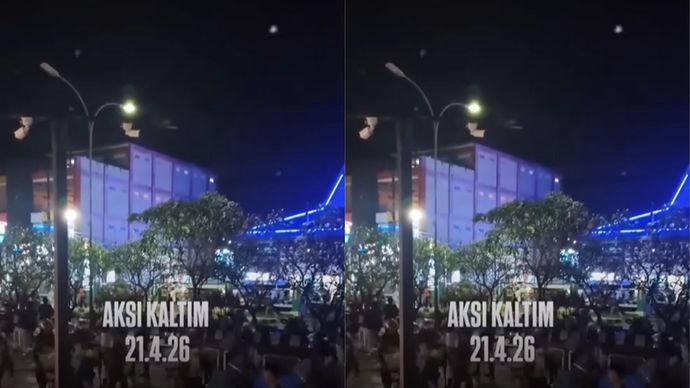 Demo di Kantor Gubernur Kalimantan Timur Rudy Mas'ud Ricuh