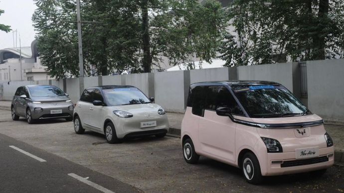 Wuling menghadirkan berbagai lini kendaraan mulai dari lini ABC Stories yang terdiri dari Air ev, BinguoEV, dan Cloud EV. (Foto: Dok/Istimewa)