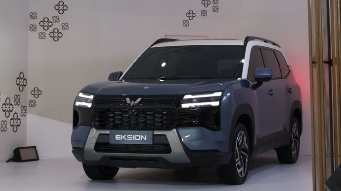 Wuling Eksion resmi diluncurkan dengan opsi EV dan PHEV di Jakarta, Rabu (22/4/2026). (Foto: Adiantoro/NTV)
