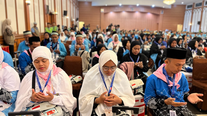 Kedatangan para jemaah haji