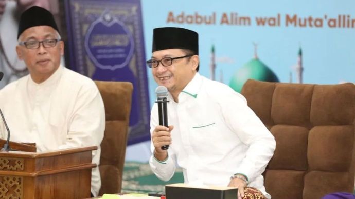 Sekretaris Jenderal Dewan Pengurus Pusat Partai Kebangkitan Bangsa Hasanuddin Wahid dalam acara di DPP PKB, Jakarta, Senin (23/2/2026). ANTARA/HO-PKB