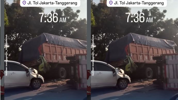 Kecelakaan beruntun terjadi di ruas Tol Jakarta&ndash;Tangerang pagi ini (24/04/2026) sekitar pukul 08.00 WIB. Insiden di Karawaci KM 21 hingga Tangerang, masih dalam penanganan dan menyebabkan kepadatan di lajur kiri hingga tengah.
