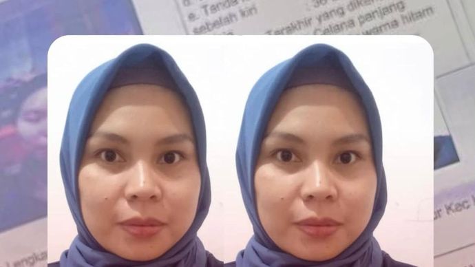 Wanita asal Bandung yang hilang. 