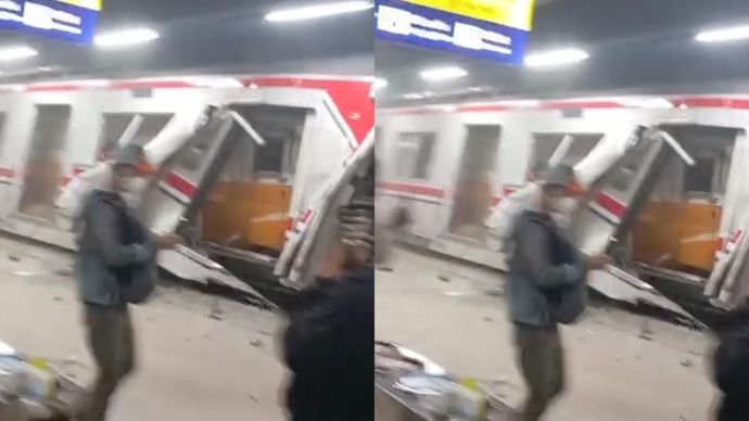 KA Argo Bromo Anggrek Tabrakan dengan KRL di Bekasi Timur.