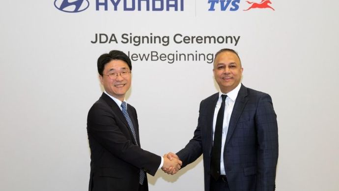Hyundai Motor Company bersama TVS Motor Company resmi menjalin kolaborasi strategis untuk mengembangkan kendaraan listrik roda tiga (Electric Three-Wheeler/E3W) di India. (Foto: Dok/Istimewa)&nbsp; 